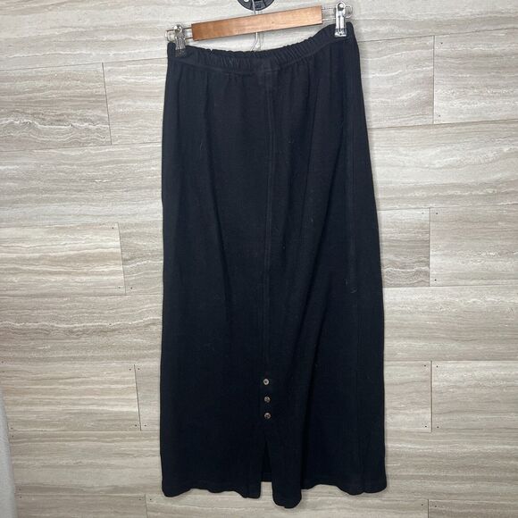 Timbukto Vintage Womens Modest Maxi Skirt Black Sz Small - Picture 2 of 4